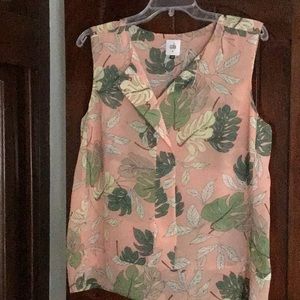 CAbi tropical palm print top Medium
